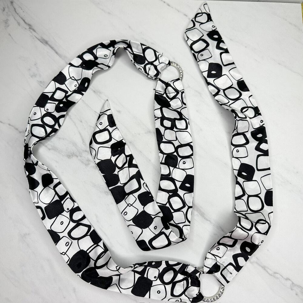 Rhinestone Hoop Scarf Tie Belt Size Small S Medium M Womens